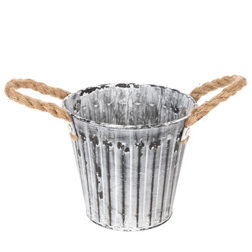 Pot de fleurs avec poignées, jardinière en métal, pot décoratif pour plantation Ø14,5 cm acheter | Floristik24.fr