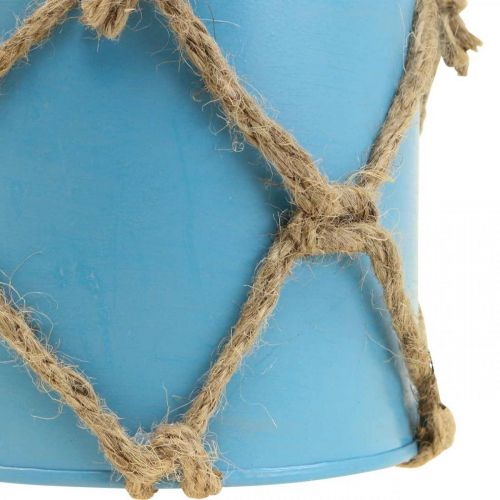 Floristik24 Cache-pot, cache-pot métal, cordon jute H10,5cm 3pcs