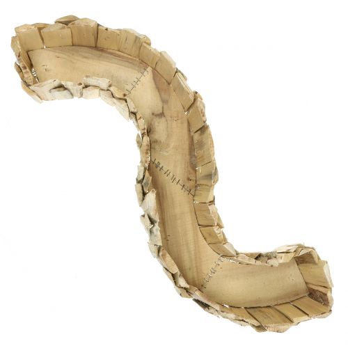 Floristik24 Jardinière Wave en bois, naturel L76cm