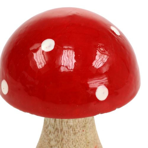 Floristik24 Amanite tue-mouches en bois rouge 11,5 cm