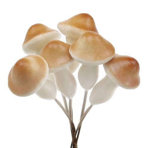 Champignons sur fil nature 2cm 48pcs