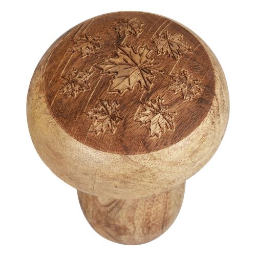 Article Champignons en bois champignons décoratifs bois naturel décoration d'automne Ø10cm H12cm 2pcs