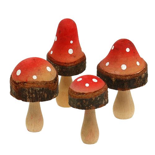 Floristik24 Mélange de champignons en bois 5.5cm - 8cm 8pcs