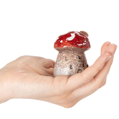 Décoration de maison champignon, amanite tue-mouches miniature de 6 cm, 2 pièces | Floristik24.fr