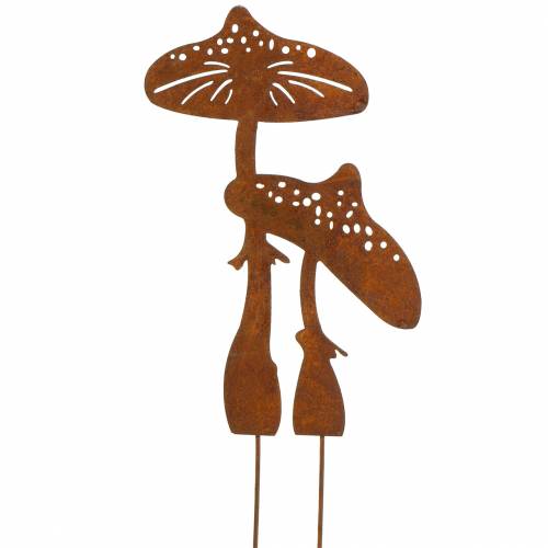 Bouchon de jardin paire de champignons Edelrost H49.5cm Bouchon de jardin paire de champignons Edelrost H49.5cm