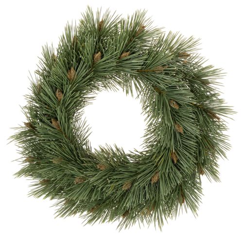 Couronne artificielle en branches de pin avec pommes de pin 40 cm