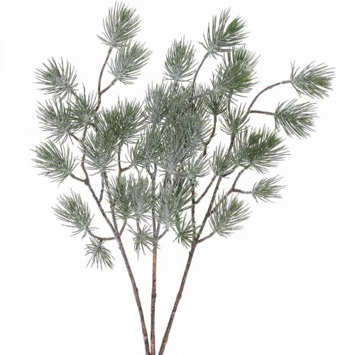 Floristik24 Branches de Noël Branche de pin Snowed 54cm 3pcs en bouquet