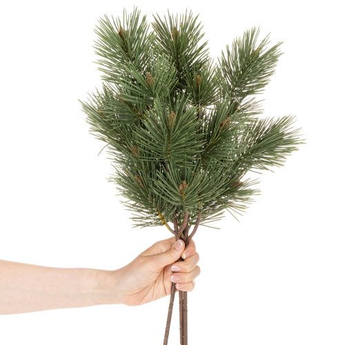 Lot de 3 branches de pin artificielles vertes 55 cm | Floristik24.fr