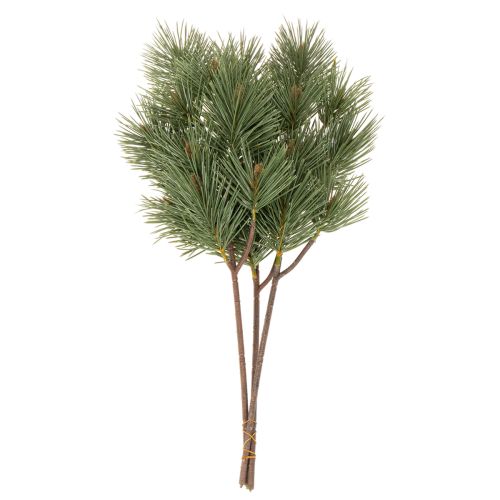 Lot de 3 branches de pin artificielles vertes 55 cm | Floristik24.fr