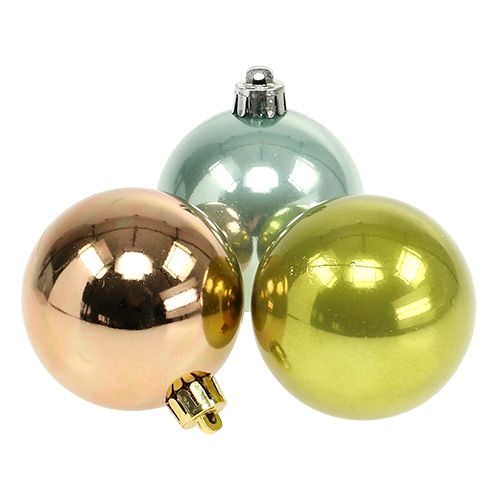 Floristik24 Boule en plastique Ø6cm coloris assortis. 10 pièces