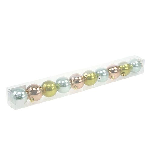 Floristik24 Boule en plastique Ø6cm coloris assortis. 10 pièces