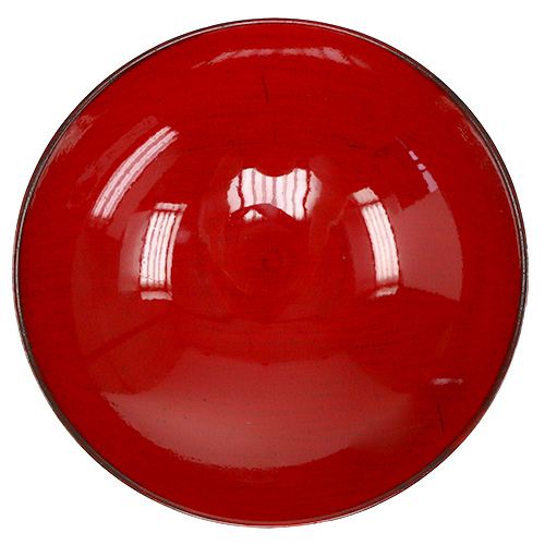 Floristik24 Bol décoratif rond rouge Ø22cm H6,5cm