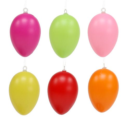 Oeufs en plastique colorés 6 cm 24 p.