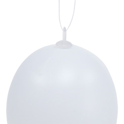 Oeuf plastique à suspendre 6cm blanc 12pcs