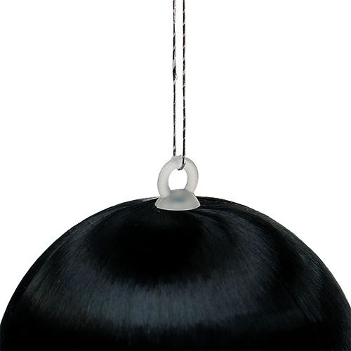Floristik24 Boule en plastique noir Ø 6 cm 6 p.
