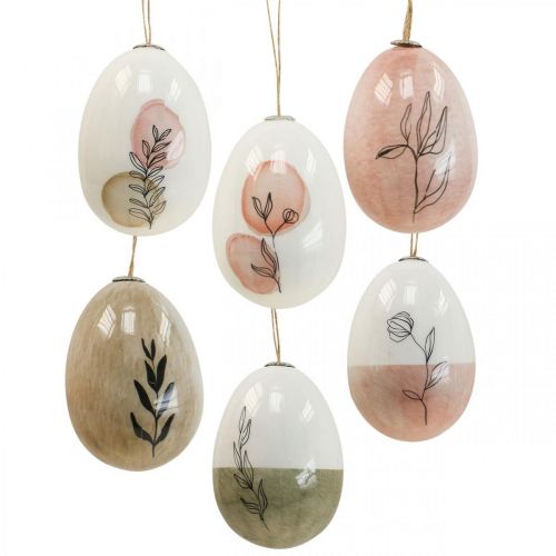 Bluelves 12 Œufs De Pâques Déco - Œufs En Plastique Suspendus Avec Corde - 6 Cm - Idéal Pour Décorer Jardin, Balcon Ou Intérieur