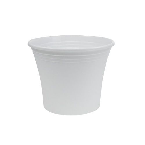 Pot en plastique « Irys » blanc Ø15cm H13cm 1 pc