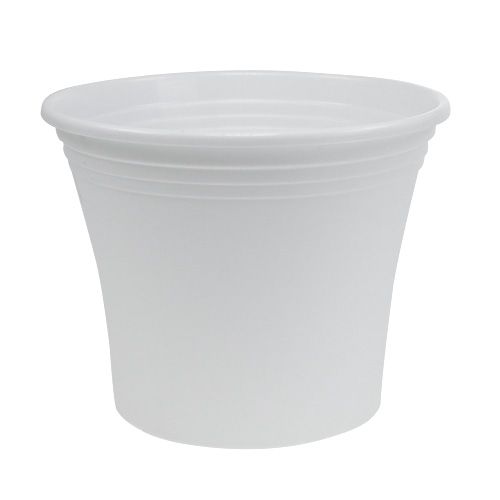 Pot plastique “Irys” blanc Ø22cm H18cm, 1pce