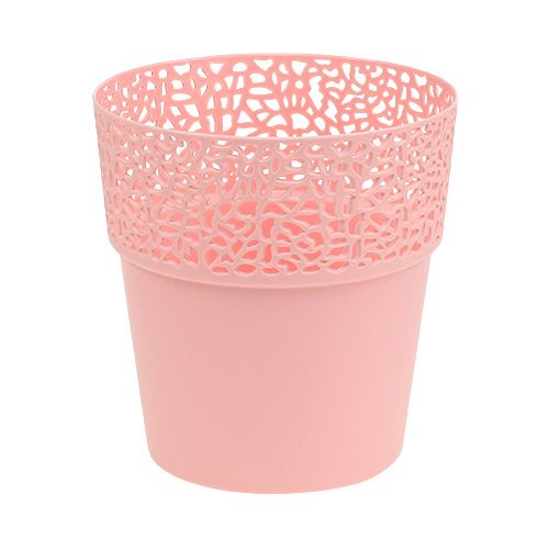 Floristik24 Jardinière plastique rose Ø14.5cm H15.5cm 1p