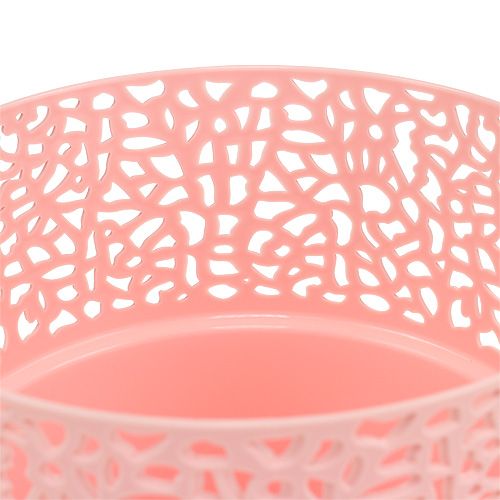 Floristik24 Jardinière en plastique rose Ø14,5cm H15,5cm 1 pièce