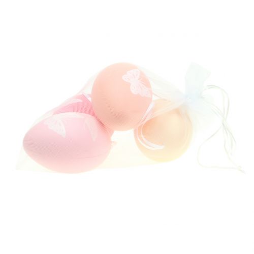 Floristik24 Oeufs de Pâques à suspendre couleurs pastel 12cm 4pcs