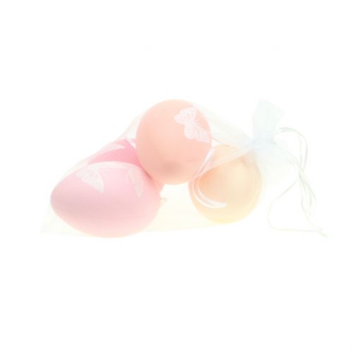 Floristik24 Oeufs de Pâques à suspendre couleurs pastel 8cm 4pcs