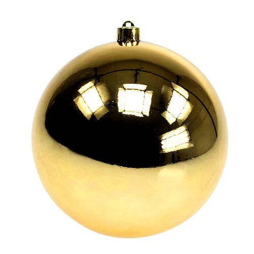 Floristik24 Boule en plastique dorée petite Ø14cm 1 pièce
