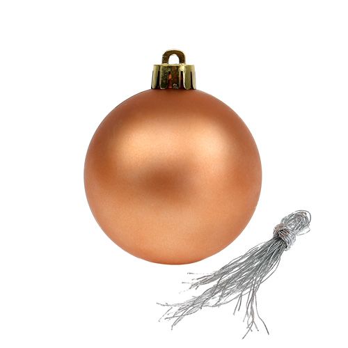 Floristik24 Mélange bille en plastique marron, cuivre Ø6cm 30pcs