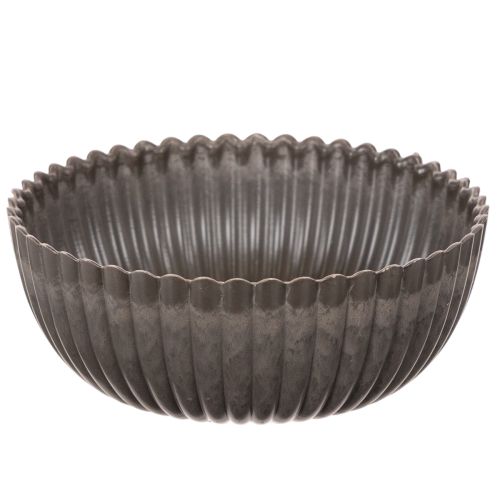 Set de 2 Coupes Décoratives Rondes en Plastique Anthracite 15 cm acheter | Floristik24.fr