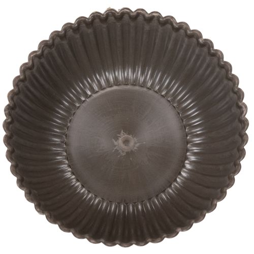 Set de 2 Coupes Décoratives Rondes en Plastique Anthracite 15 cm | Floristik24.fr