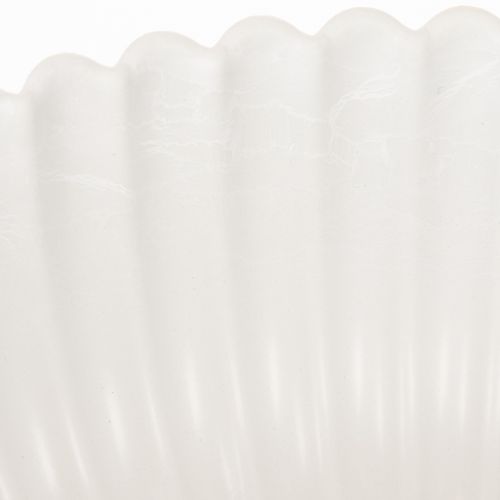 Coupe décorative en plastique gris clair à relief - 25 cm | Floristik24.fr