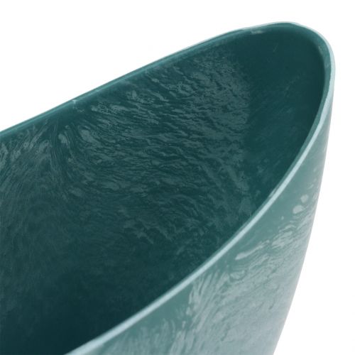 Floristik24 Bol décoratif pour plantes bleu 24cm x 10cm H14cm 1 pièce