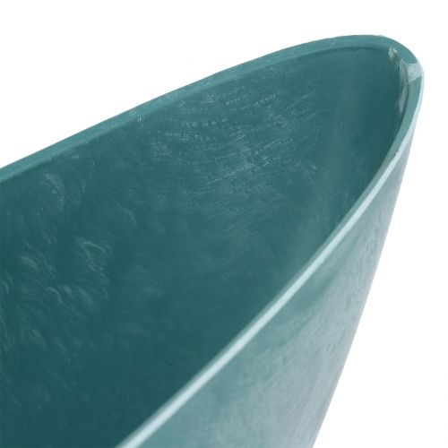 Floristik24 Bol décoratif pour plantes bleu 56cm x 13,5cm H17,5cm 1 pièce