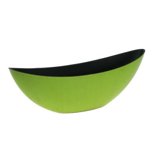 Floristik24 Deco Bowl Bol à Plantes Vert Noir 34cm x 11cm H11cm
