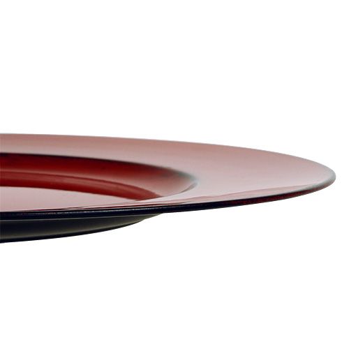 Assiette plastique Ø33cm rouge-noir-84321/70050