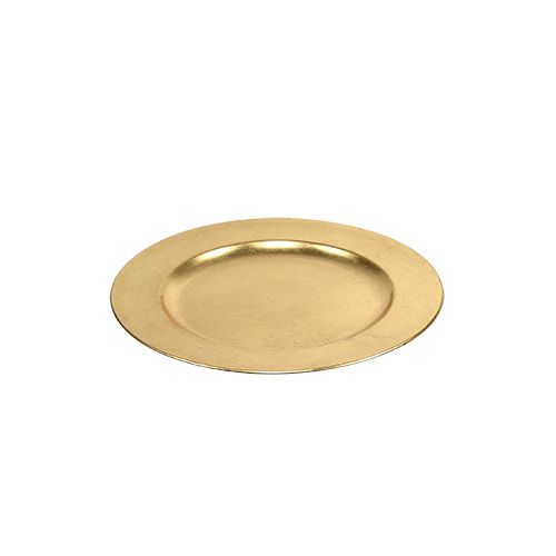 Article Assiette plastique dorée Ø17cm 10pcs