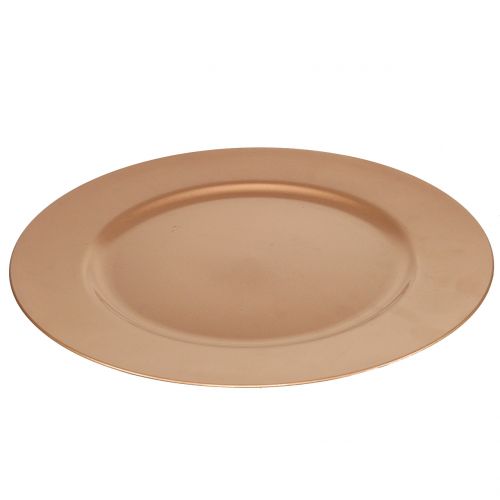 Floristik24 Assiette plastique cuivre Ø33cm