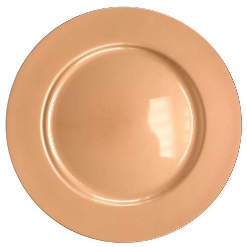Floristik24 Assiette plastique cuivre Ø33cm