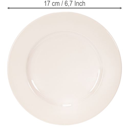6 coupelles décoratives rondes en plastique apricot - 17 cm | Floristik24.fr