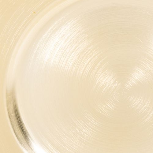 Lot de 6 petits plateaux décoratifs ronds en métal doré brillant 17 cm | Floristik24.fr