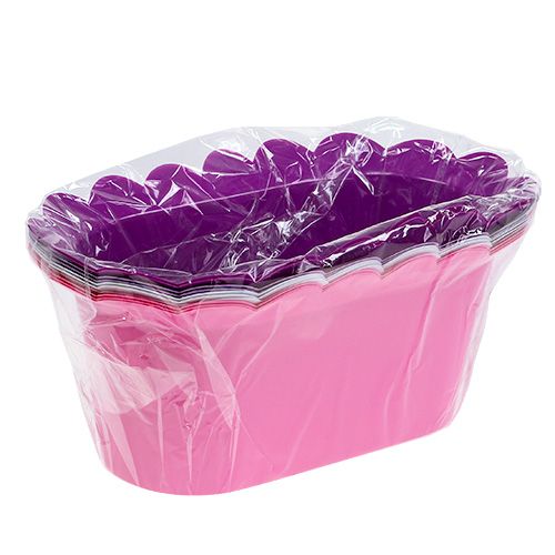 Floristik24 Pot de fleur en plastique cul ovale. 21 cm x 11 cm x 9,5 cm 10 pièces