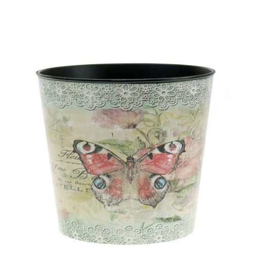 Floristik24 Pot déco papillon vintage Ø10,5cm