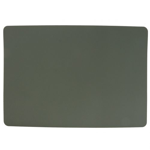 Set de table réversible simili cuir vert, gris 4pcs