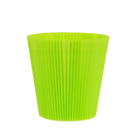 Floristik24 Bords-côtes plissés vert clair 12,5cm 100p