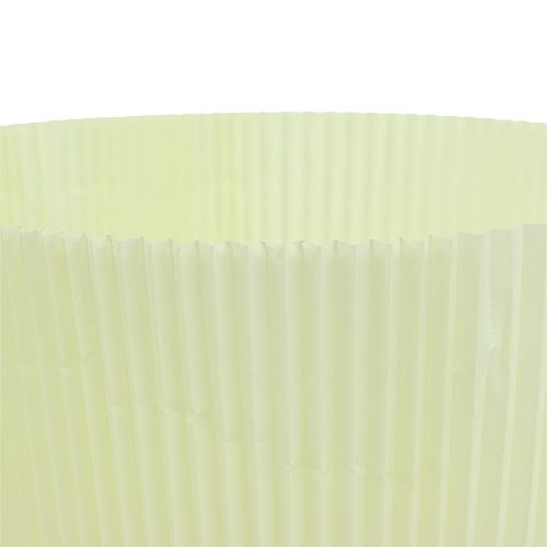Floristik24 Cache-pots plissés jaunes clair 18,5 cm 100 p.