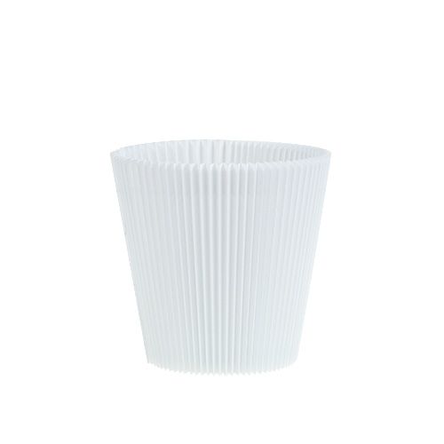 Floristik24 Poignets plissés blanc 8,5cm 100 pièces