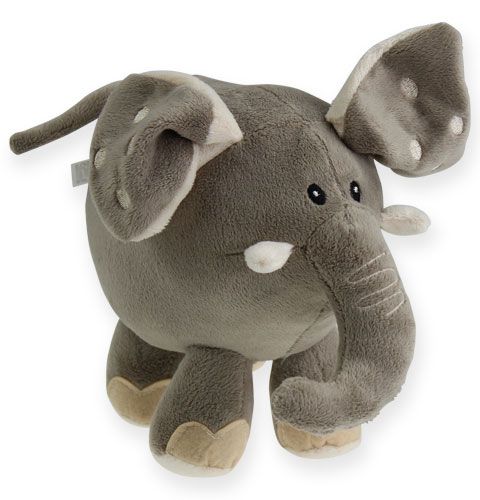 Floristik24 Peluche éléphant 20cm gris