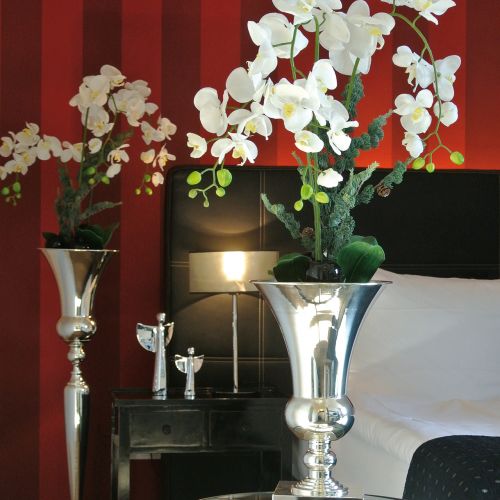 Floristik24 Coupe vase argent Ø25cm H98cm