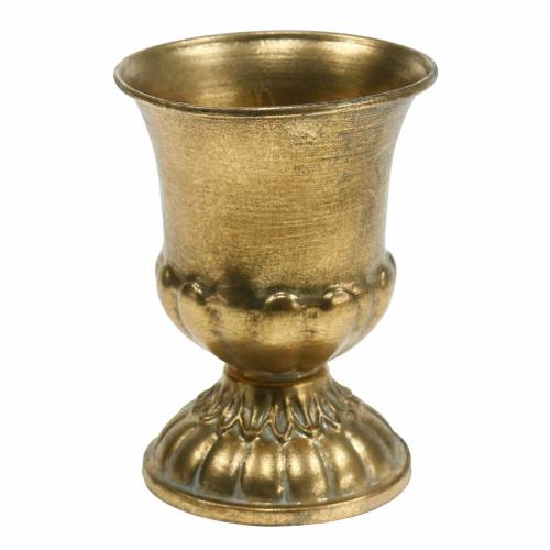 Coupe en métal doré aspect antique Ø9cm H12.5cm