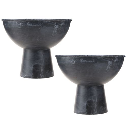 Article Bol à plantes en métal anthracite Ø20,5cm 2pcs